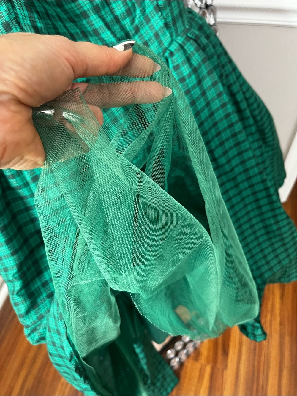Green Plaid “Cupcake” Dress by Ivy City - Picture 4 of 9